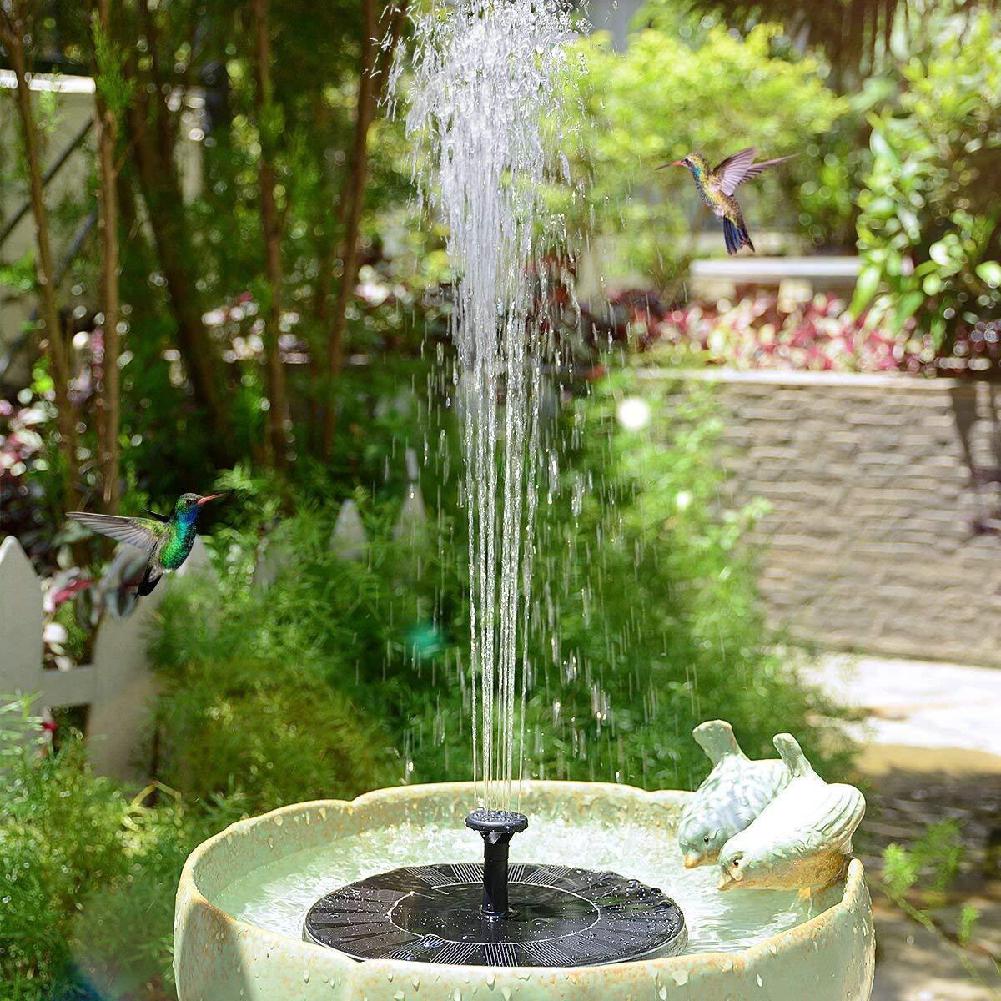 Solar- Brunnen Mini Tragbare Runde Schwimm Brunnen für Garten Hinterhof Fischteich Ich bin Freien Dekor