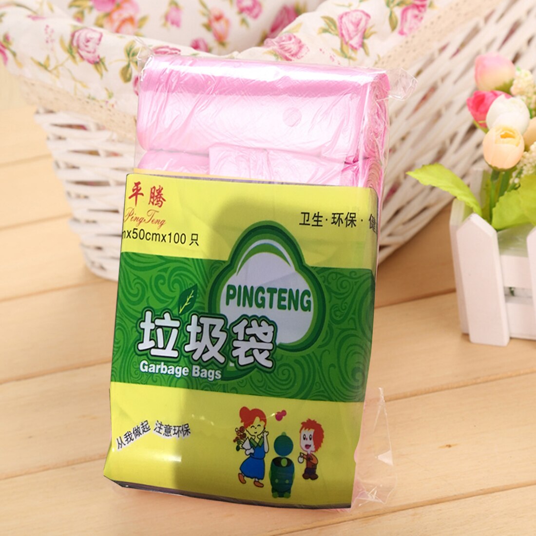 10 Rolls 200Pcs Trash waste Bags Household Vest Style Disposable Trash Pouch Kitchen Storage Garbage Bags Plastic Eco-friendly