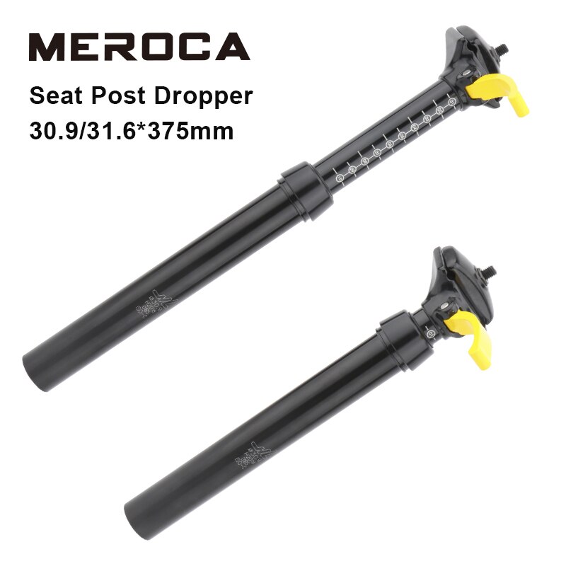 MEROCA-tija de sillín telescópica para bicicleta de montaña, gotero con Control manual, tubo retráctil, 30,9/31,6mm