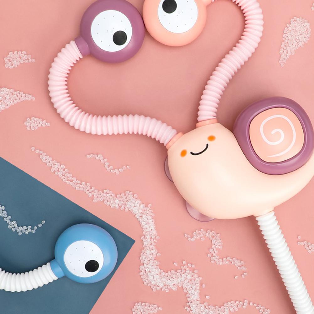 Bath Toys Water Game Snail Spraying Faucet Shower Cartoon Electric Water Spray For Baby Bathtime Bathroom Kids Bathing Snail Toy