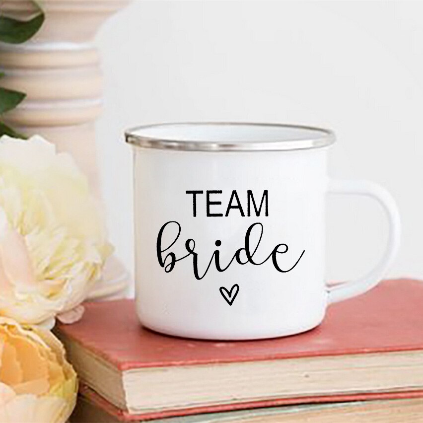 Team Bride Printed Mug Bachelorette Shower Party Wine Juice Cups Coffee Handle Cup Bridesmaid Mugs Maid of Honor