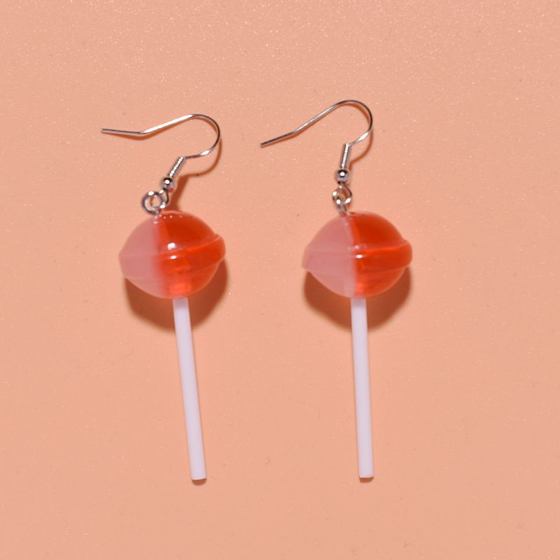 1 par de pendientes de gota de comida de Donut 3D de colores para mujer, para niños, creativa, divertida, abalorios de pastel Kawaii, pendientes colgantes, joyería: Color dorado