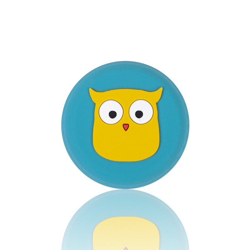 silicone anticollision pad cartoon mute thickened wall door handle anti-collision pad door safe insurance protection sticker: Light Yellow