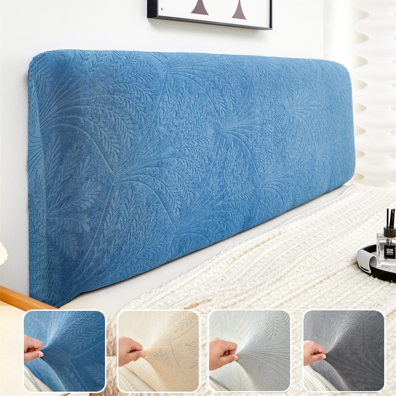 1pc All-inclusive Jacquard Bed Hoofdeinde Cover Effen Kleur Elastisch Bed Hoofd Hoes Nachtkastje Stofbeschermer voor Slaapkamer Decor