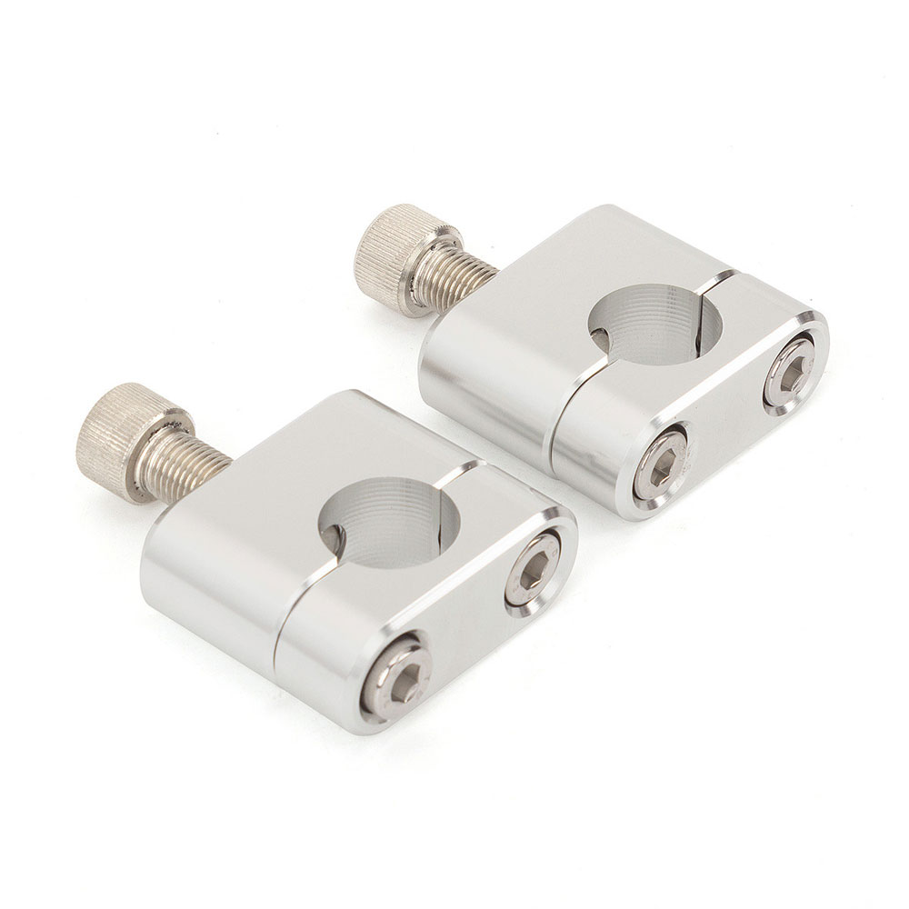 For Benelli TNT 125 135 Cnc Motorcycle Handlebar Fat Bar Mount Clamp Riser Adaptor 22 28 Mm Motorcycle Accessories: 22mm silver