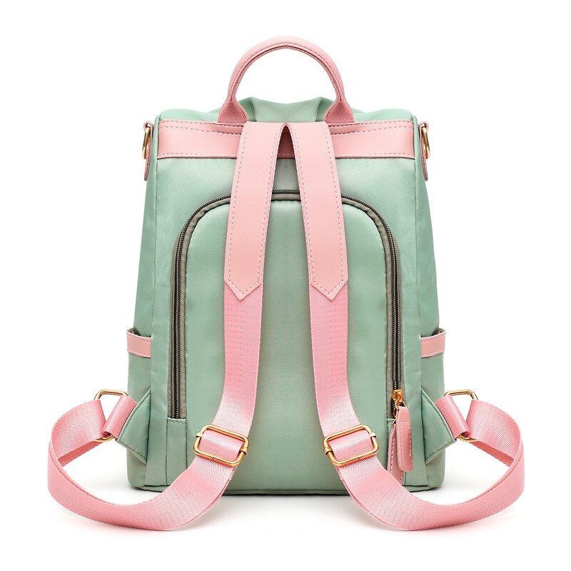 backpack candy color lady Oxford multi-function backpack casual anti-theft backpack teen girl bag