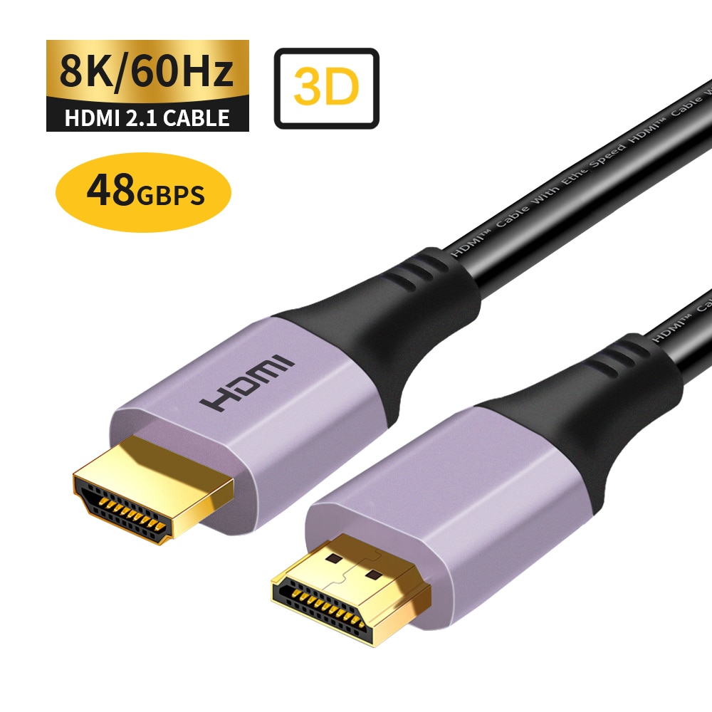 hdmi 2.1 8k cable for Xbox DVD player HDTV PS4 Projector laptop 3m 2m 1.5m 1m high Speed adapter 60Hz 2.1 hdmi cable 4K