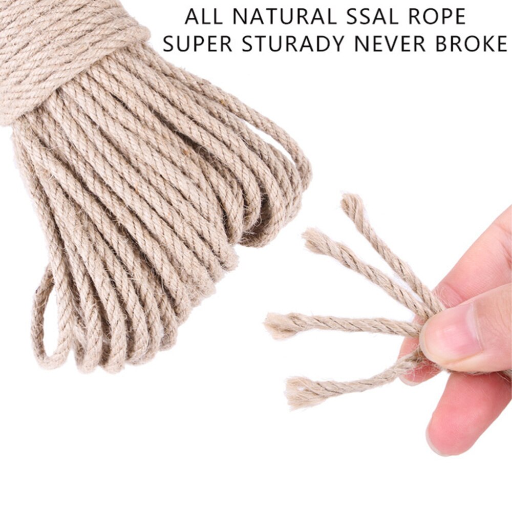 1PC 10M Long Sisal Hemp Rope Cat Scratching Post Accessories Sturdy Cat Climbing Board Material Cat Grinding Claw Material