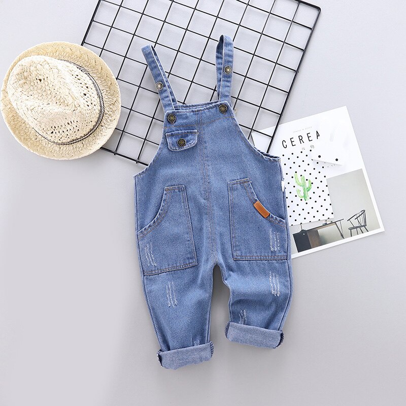 Sommer freundlicher freundlicher Kleine Mädchen Denim Overall Jungen Jeans Baumwolle Denim Baby Mädchen Gesamt Beiläufige verlieren Overall