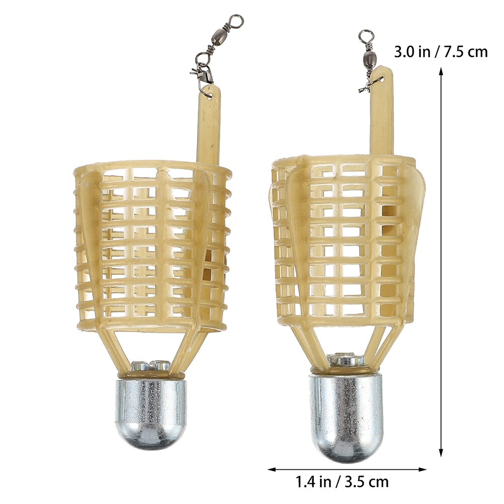 3pcs Fishing Bait Cage Lure Cage Bait Fishing Trap Basket Fishing Tackle