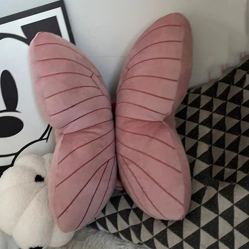 Niedliche Schmetterlings kissen bequeme rosa Schlaf bett kissen Hals Reise kissen Raum dekoration ästhetische Kissen für Möbel
