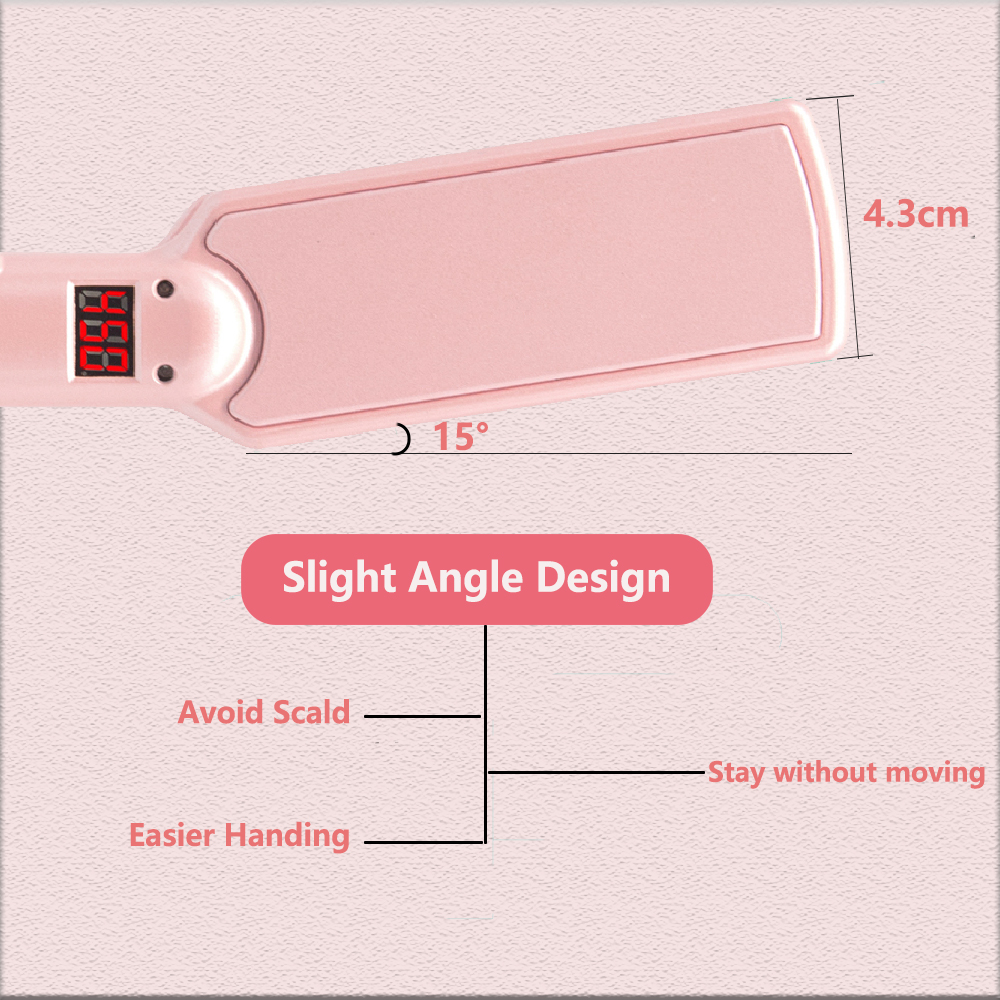 Rucha Beruf elle Haar glätter breite Platte Titan Flacheisen schnelle Erwärmung LCD-Anzeige PTC-Behandlung Haar Eisen und Bürste