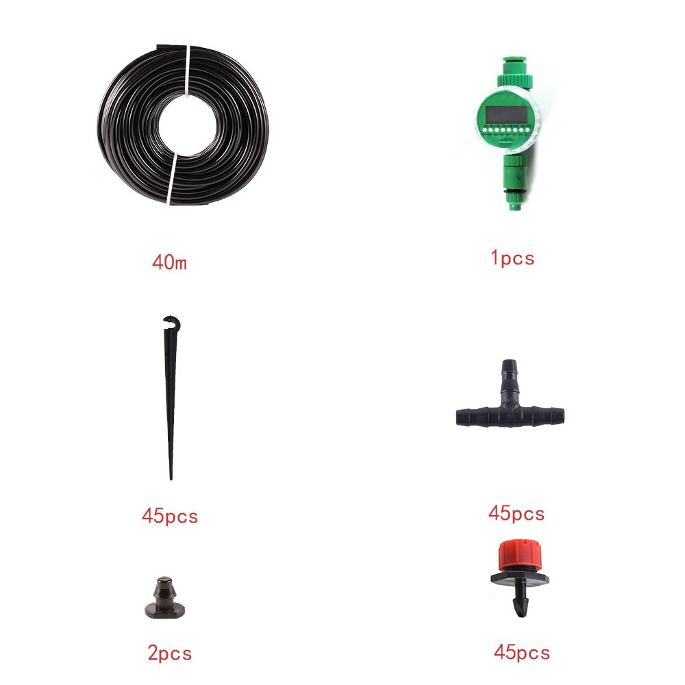 20/30/40/50m Micro Tube 10pcs Micro Red Drip Irrigation System Plant Self Watering Garden Hose Watering Kit with a quick coupler: Yellow