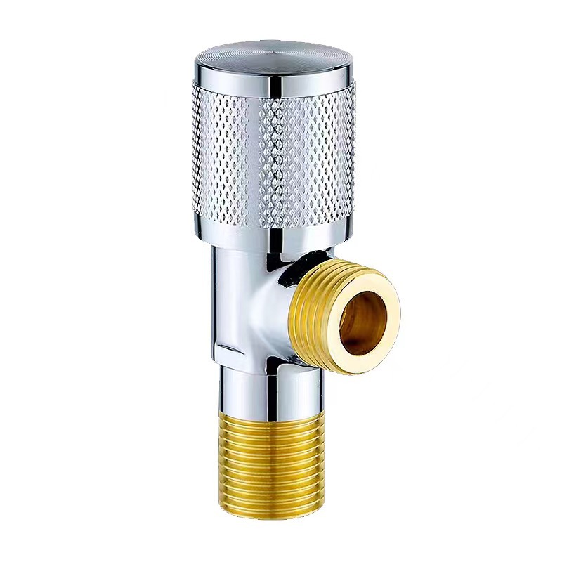 Messing Hoek Ventiel Grijze Inlaat Klep Badkamer Uitlaat Ventiel G1/2 Wastafel Afvoer Afleiding Gootsteen Wastafel Water Stop Kranen
