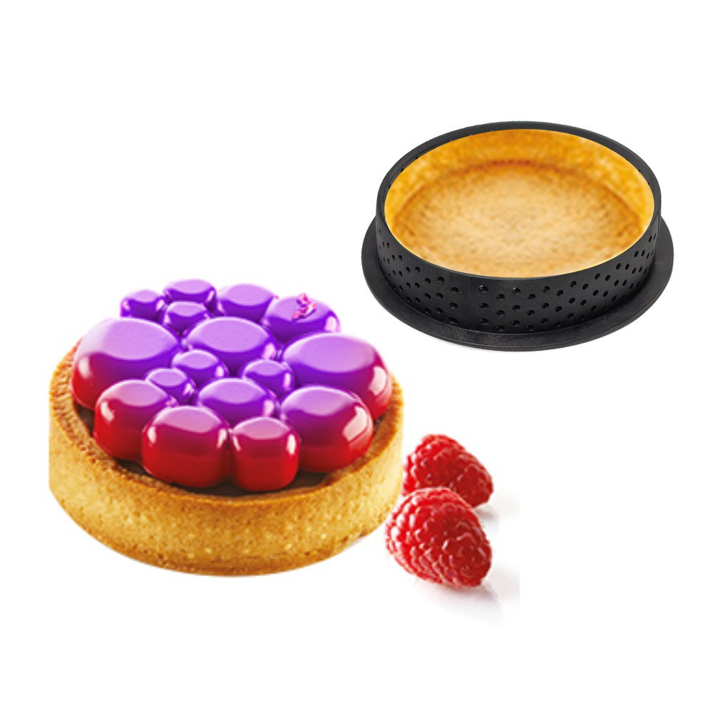 5-20 stücke Perforierte Kunststoff Torte Ring Kreis DIY Französisch Obst Mousse Kuchen Nachtisch Formen Cutter für Küche Gebäck dekorieren Werkzeug