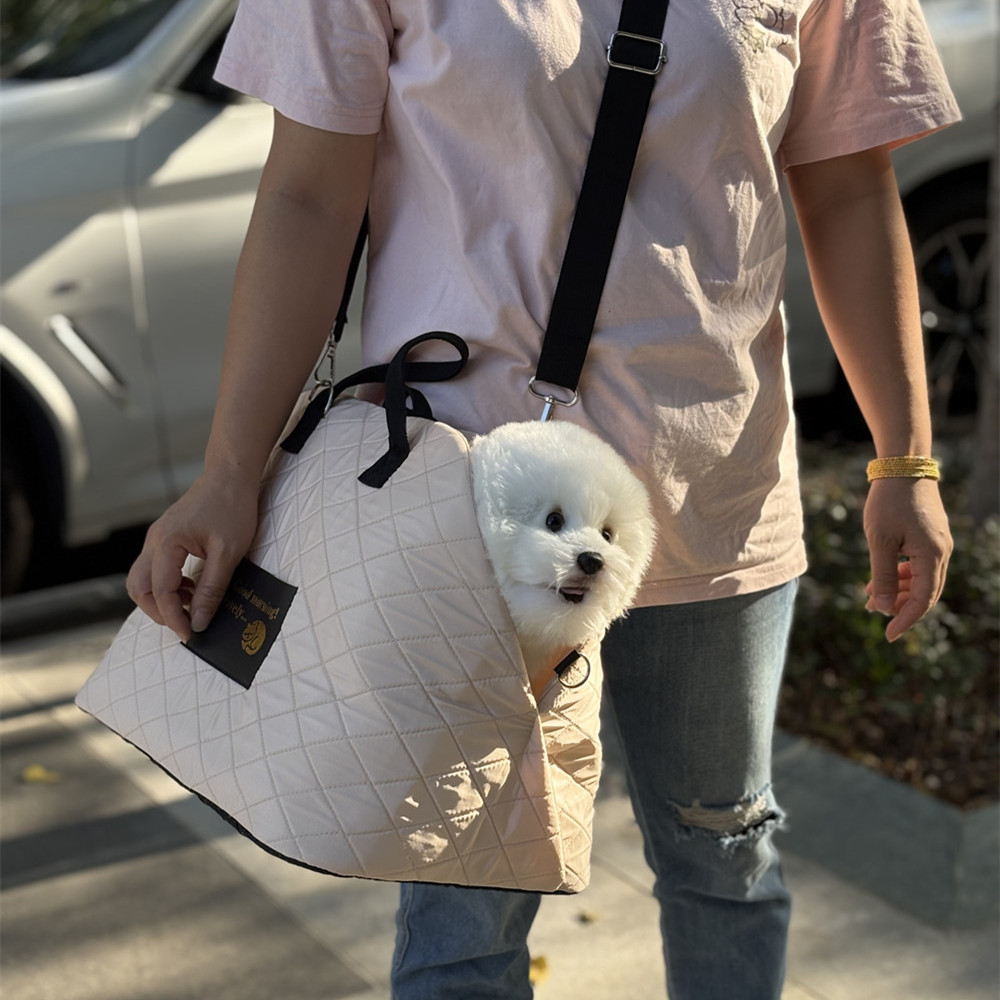 Perrera para perros montada en coche, bolso cruzado para gatos, bolso de transporte para perros y gatos al aire libre, cómoda bolsa para gatos que camina para perros, cama para mascotas en casa