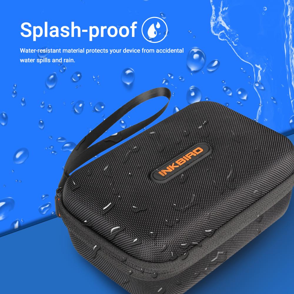 Inkbird-funda protectora de viaje a prueba de salpicaduras con cuerda de mano, bolsa de almacenamiento dura portátil solo para IBT-4XS / IBBQ-4T / IBT-4XP