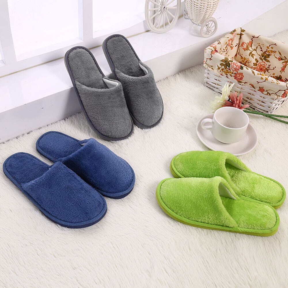 Zapatillas suaves de felpa para hombre, calzado cálido para el hogar, interior, antideslizante, para invierno, para dormitorio