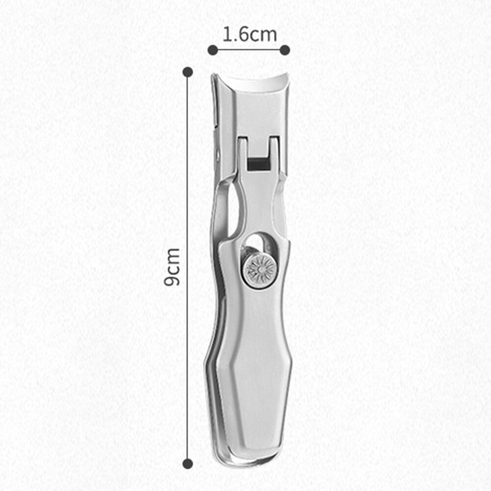 Sharp Nail Clippers Stainless Steel SplashProof Nail Clippers Portable Large Fingernail Toenail Trimmer Scissor Nail Cutter Tool: Silver