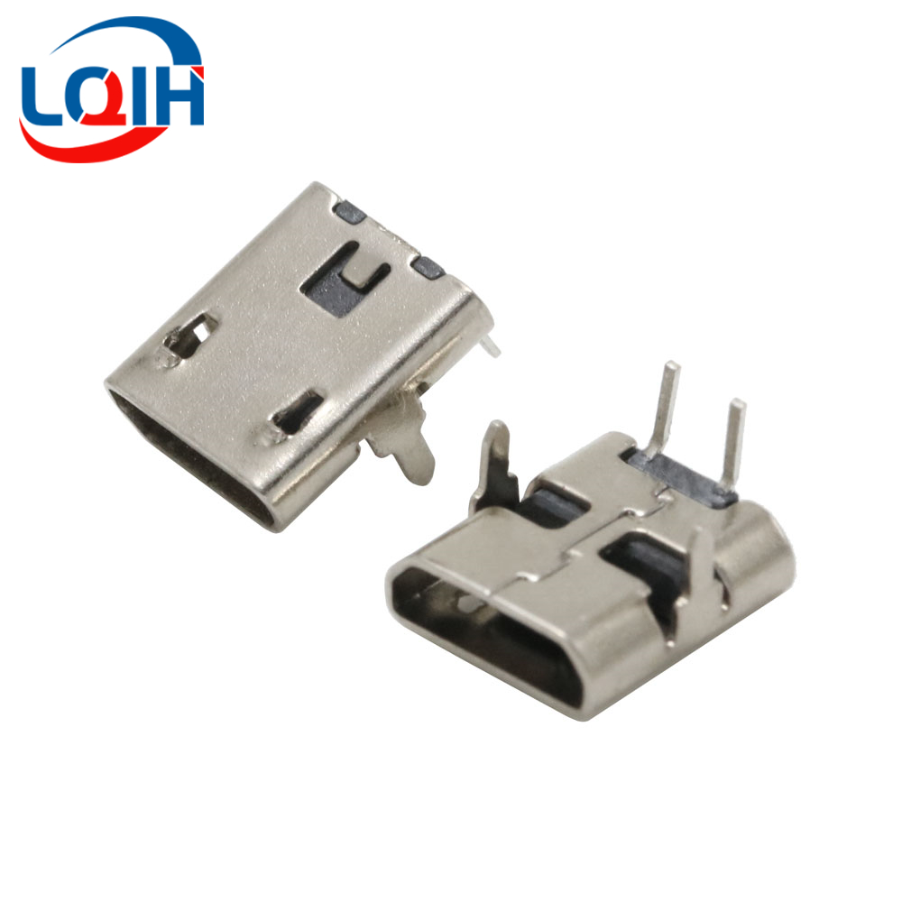 Conector Micro USB 2 de 5 pines, conector hembra DIP SMD para teléfono, tabletas, altavoces, etc., puerto de carga, enchufe de alimentación v8, 10 Uds.