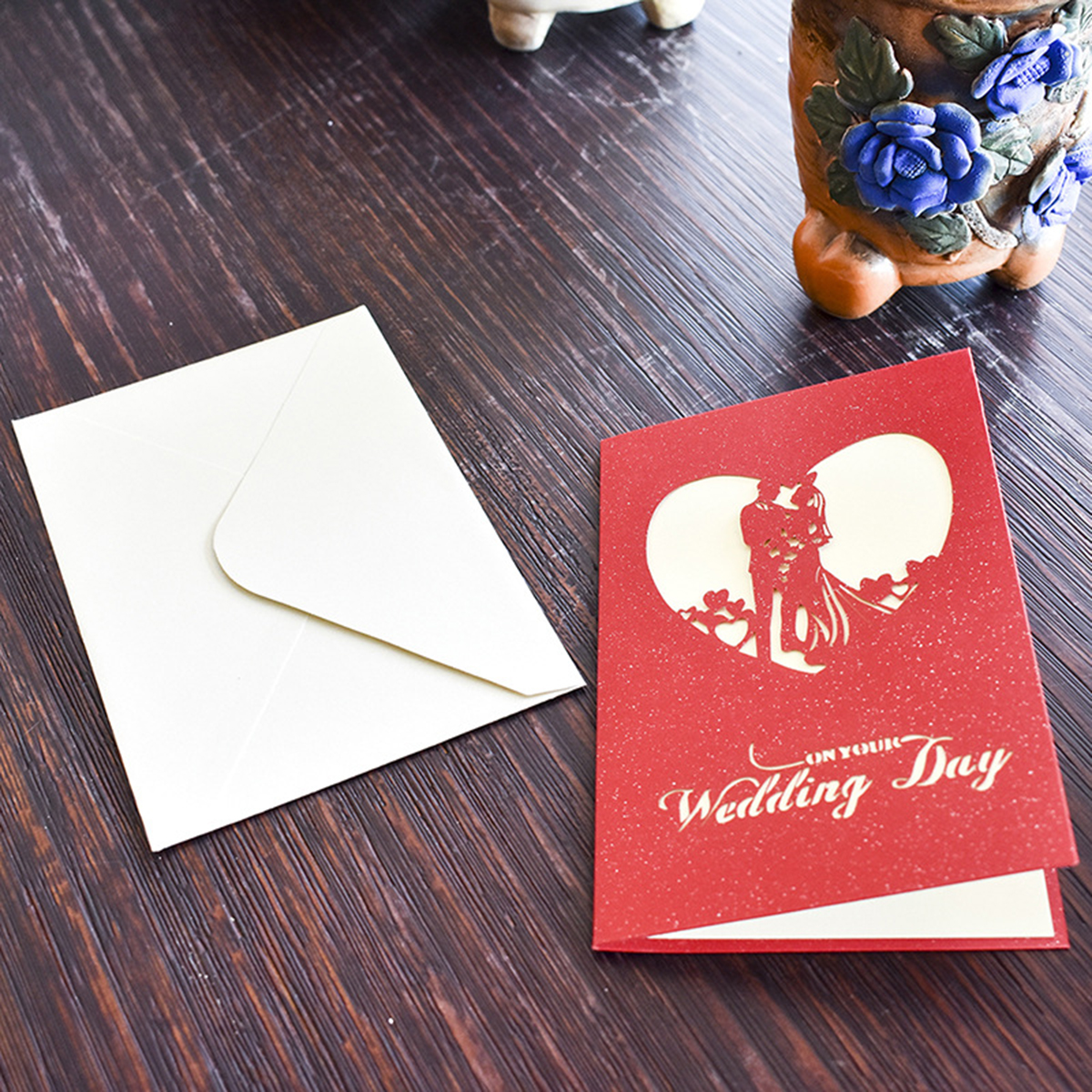 Tarjetas Pop-UP 3D, de San Valentín, postal de amor, invitaciones de boda románticas, tarjetas de felicitación, de aniversario