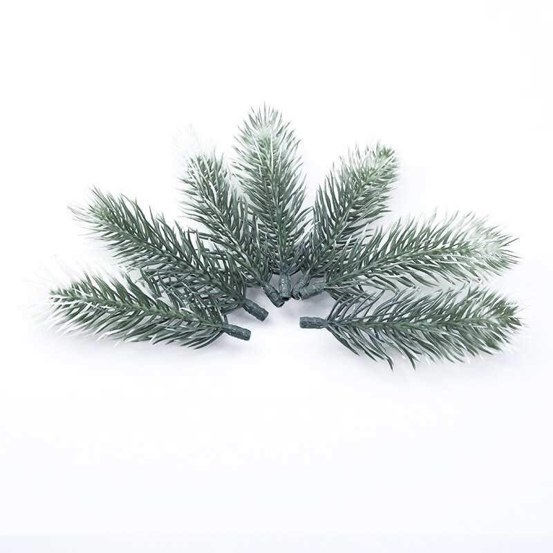100 st konstgjorda växter plast tallbarr snöflinga julkrans material bröllop dekorativa blommor kransar heminredning