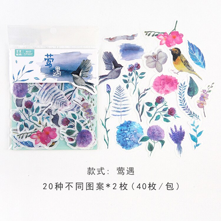 Mohamm-papier décoratif Mini fleur et chat pour Scrapbooking sur Journal, autocollants calendrier spatial mignons, papeterie à paillettes: N