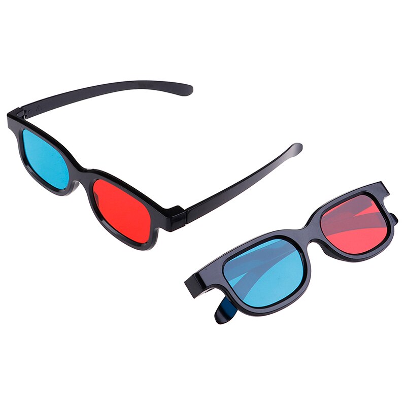 Universal rød blå 3d briller til dimensionelt anaglyph filmspil