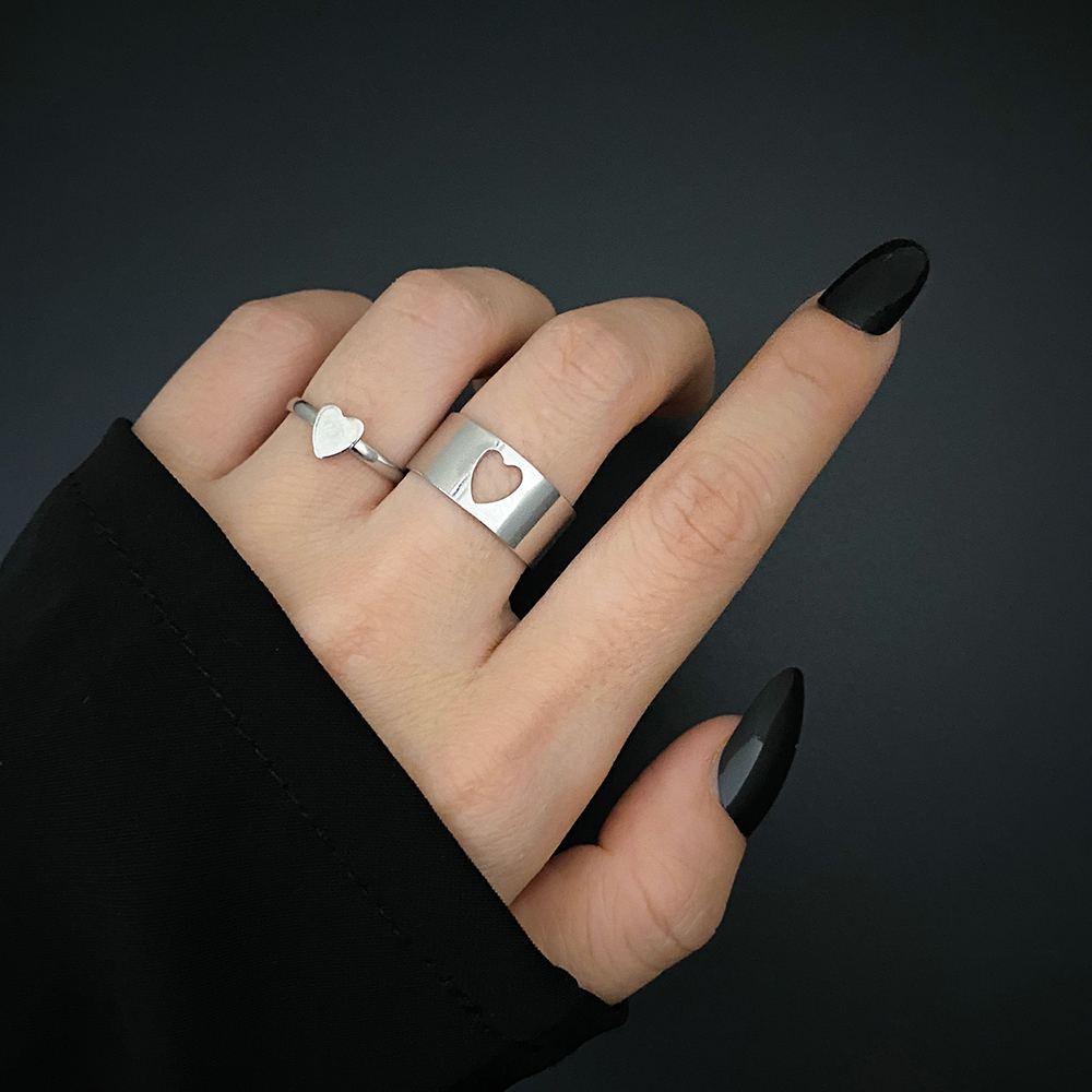 Moda Boho złote serce Twist zestaw pierścieni kobieta w stylu Vintage geometryczny krzyż Finger Knuckle Rings dla kobiet 2022 Trendy biżuteria prezent: IF2341195-02