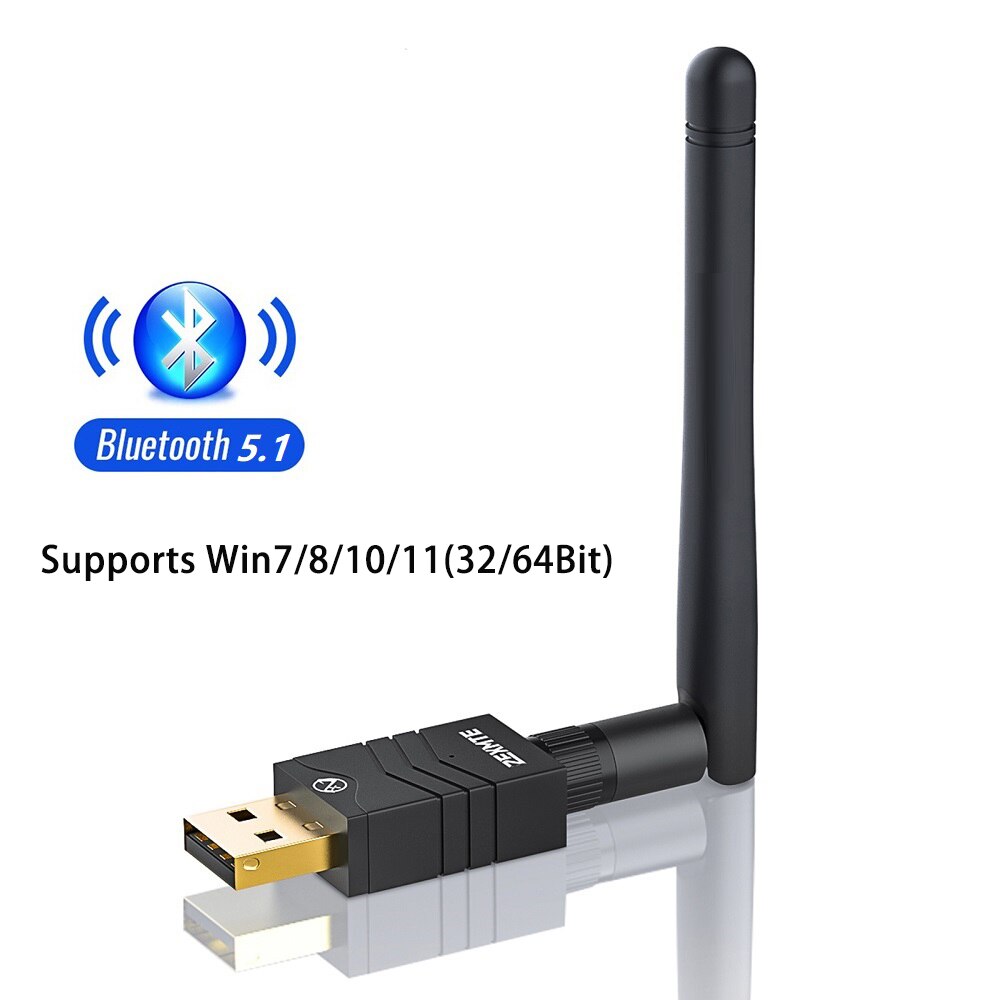 Zexmte 100M USB Bluetooth Adapter Bluetooth 5.0 Transmitter 328ft Wireless Bluetooth Audio Receiver USB Dongle For PC Computer: Bluetooth Adapter B