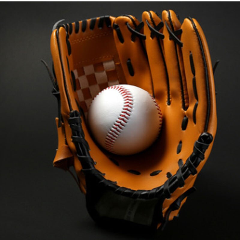 Outdoor Sport Twee Kleuren Baseball Handschoen Trein Softbal Praktijk Apparatuur Size Linkerhand Voor Volwassen Mannen Vrouwen