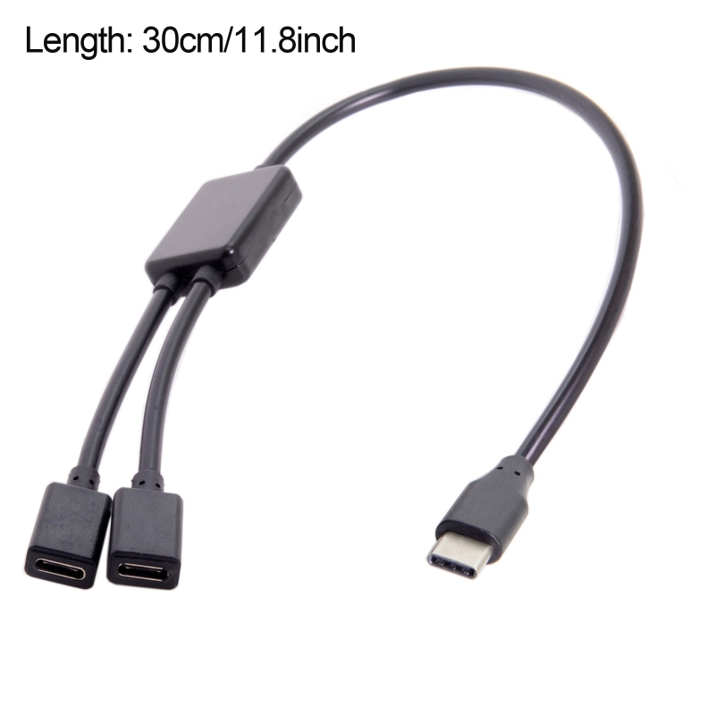 2 Ports USB C Hub Data Transfer Splitter HUB for Smartphone PD chargers PC 87HC