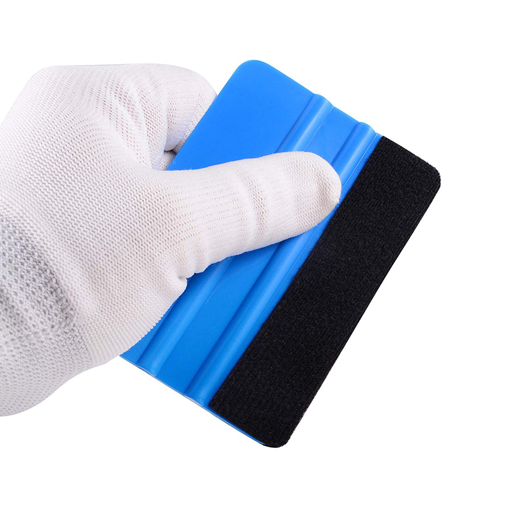 FOSHIO Window Tint Rubber Squeegee Sticker Remover Felt Scraper with Finger Sleeve Carbon Fiber Film Vinyl Wrap Car Tools Kit