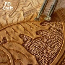Japanese import leather carving printing tools Textured background print pattern Grid shadow DIY vegetable tanned leather