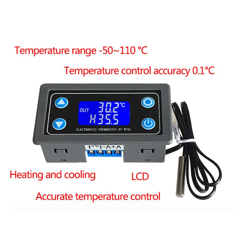 Xy -wt01 temperatuurregelaar digitaal led-display verwarmings-/koelregelaar thermostaatschakelaar  p31d