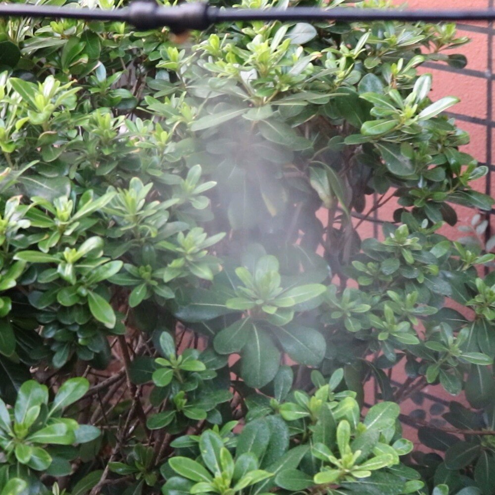 0.2-0.6mm Misting Fogging Spray Disinfectant Spray Sprinkler Push-in Low Pressure Atomizing Nozzle with Filter 3 Pcs