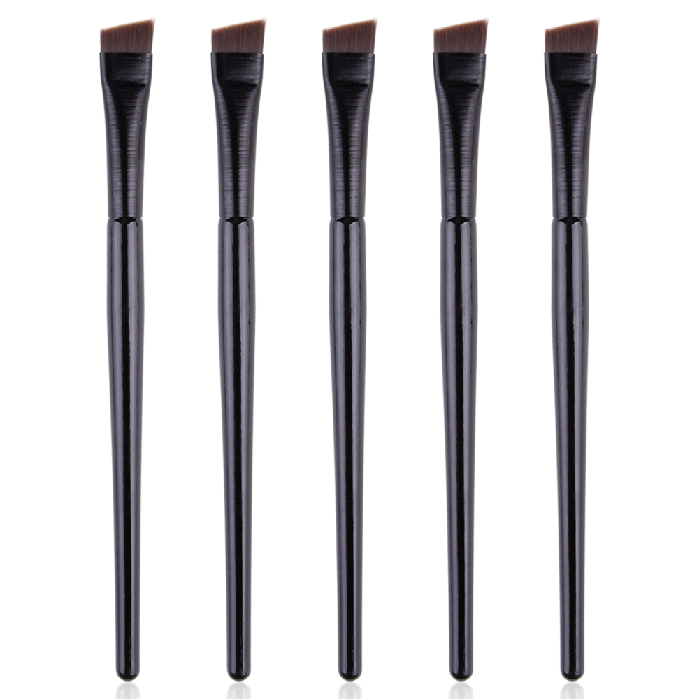 5/10/20/50 pçs pincel de contorno de sobrancelha delineador pincel de maquiagem profissional pequeno ângulo sobrancelha forro a101 a102 escovas ferramentas cosméticas: Preto