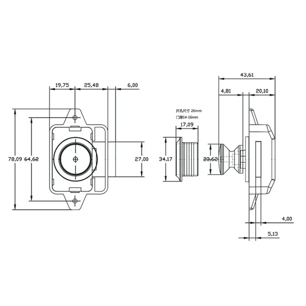 Campervan Cabinet Door Lock Push Button Lock Cabinet Door Campervan Drawer Furniture Latch Push Button Catch Drawer Lock