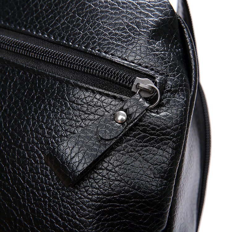 Di Cuoio dell'UNITÀ di elaborazione Delle Donne Zaino Femminile Zaini Neri ottavino Sacchetti Della Chiusura Lampo per Le Donne 2019 Studente Zaino Solido Zaino per le Ragazze