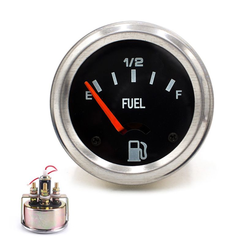 1 pieza 2 "52mm cc 12V indicador de nivel de combustible mecánico para coche vehículo medidor E-1/2-F indicador de nivel de combustible Accesorios