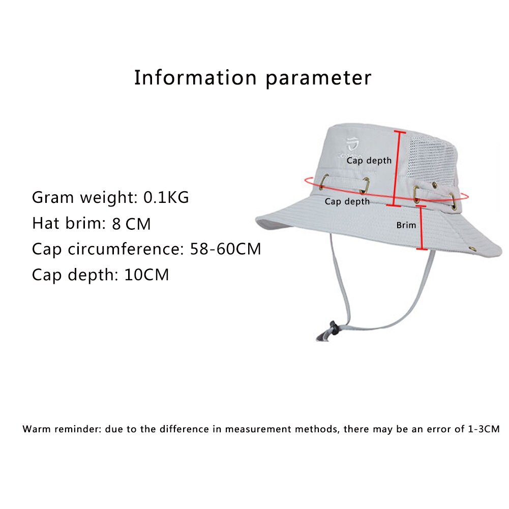Zomer Vissen Hoeden Mannen Cap Anti-Uv Zonnescherm Ademend Visser Emmer Hoed Waterdichte Snel Droog Strand Cap