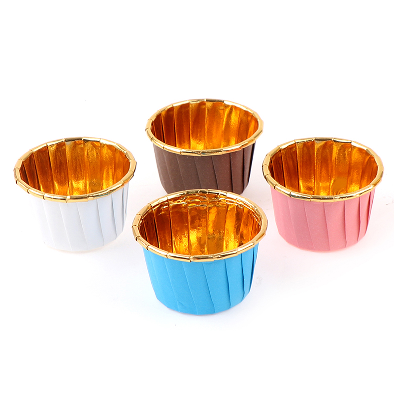 50 Stks/pak Cupcake Cupcake Liner Cakewikkels Bakvorm Bekerbak Cakevorm Papieren Bekers