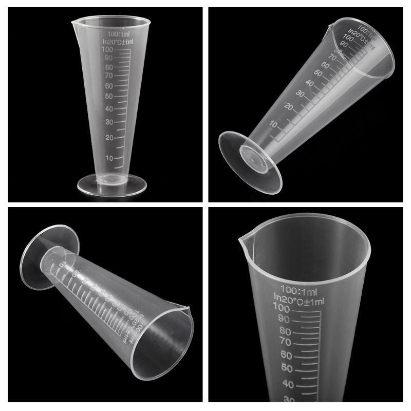1PC 100ml Laboratory Bottle Lab Kitchen Plastic Measuring Measuring