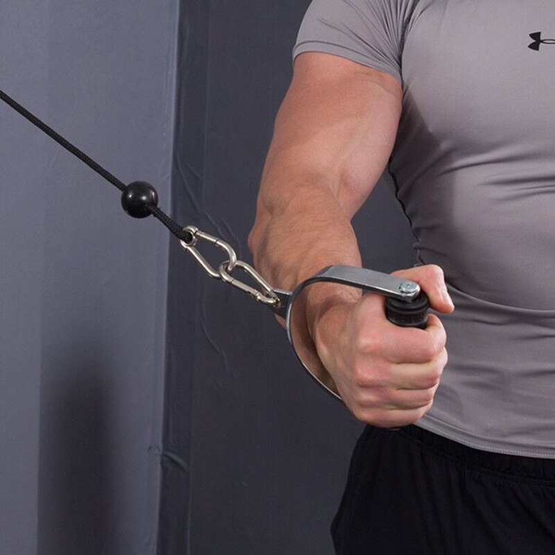 LAT Pulldown Cable Machine Metal Steel Handles with TPE for Heavy Duty Workout Tricep Muscle Training Home Gym Fitness Equipment