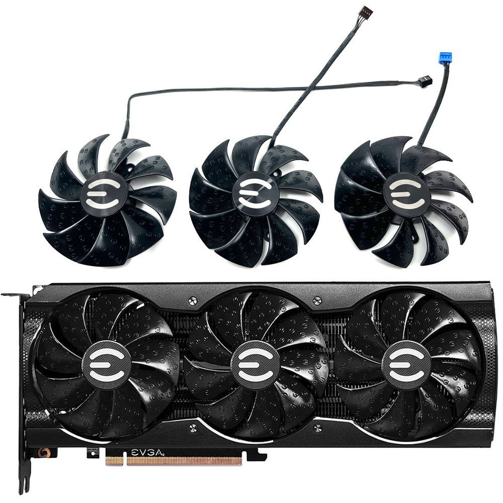 NOWY wentylator GPU 88MM RTX 3060 Ti FTW ULTRA GAMING, do EVGA RTX 3070、3070TI、3080、3080TI、3090 XC3 ULTRA GAMING Wentylator chłodzący kartę graficzną