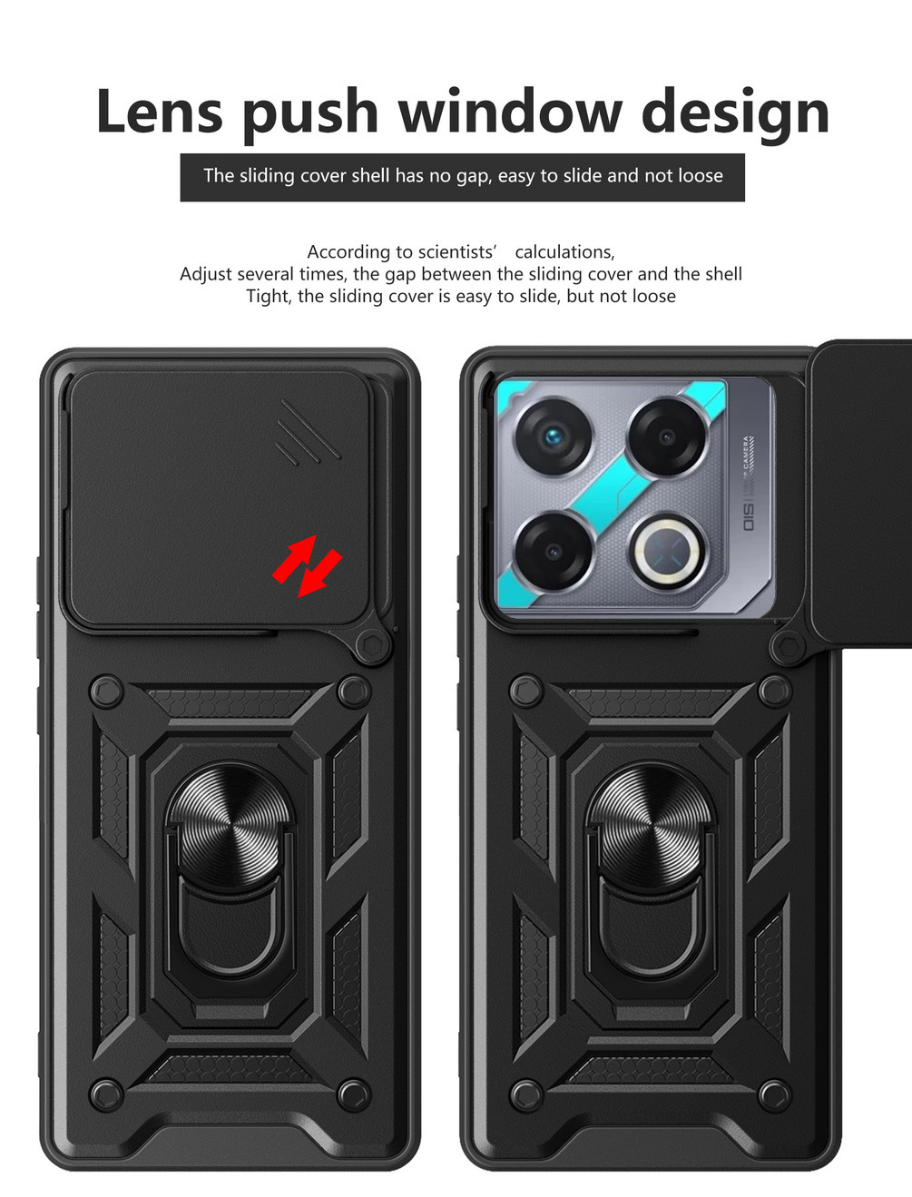 Funda protectora de cámara para INFINIX GT 20 Pro GT20 Pro Infinix Note 40 Pro + Note 40 Pro Note40 Armor cubierta de anillo híbrido