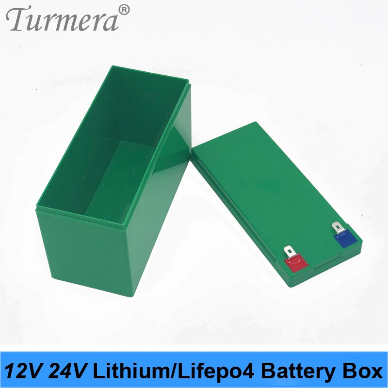 Turmera 32650 32700 Lifepo4 Battery Storage Box with 1x4 Bracket for 12V 7Ah Uninterrupted Power Supply and E-bike Battery Use A: Green Box