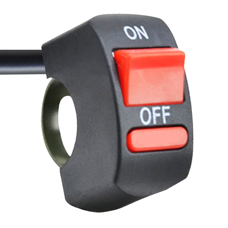Interruptor intermitente Universal para manillar de motocicleta, interruptor de luz para Moto, botón de encendido y apagado, ATV, DC12V/10A, cable negro de dos núcleos