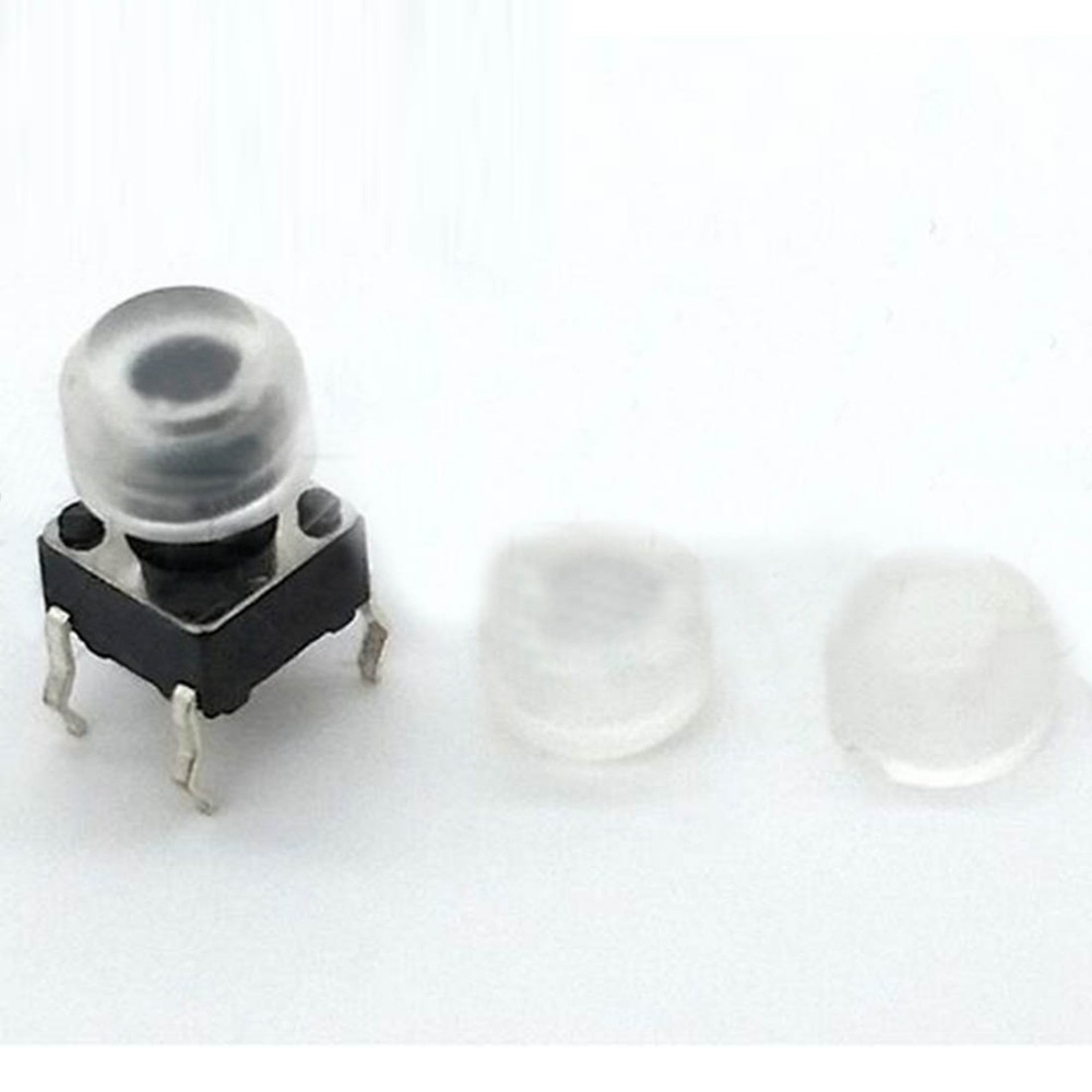 100pcs silicone round hole button cap 6*6mm push button switch cap tactile cap for 6*6mm round tactile switches