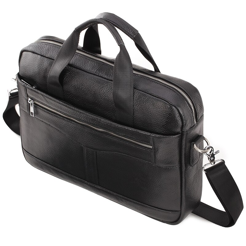 PI UNCLE Official Package Mail Bag Men's Leather Bag 14-Inch Laptop Bag Men's Office Business Handbag